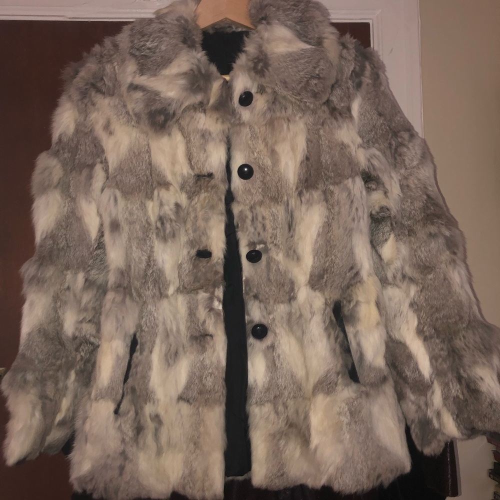 vintage 60s 70s 80s 90s fur coat jacket in excellent condition glamrock